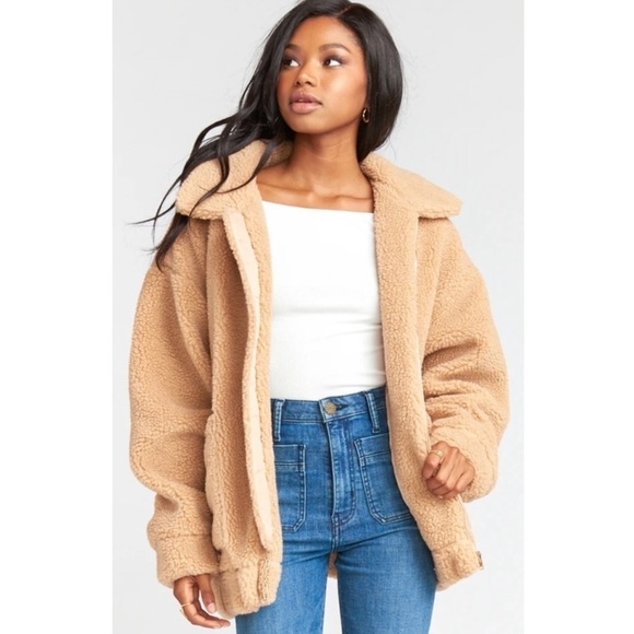 Show Me Your Mumu Cordelia Fleece Teddy Jacket Butterscotch - Picture 5 of 8